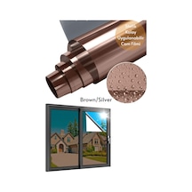 75x100 Cm Brown Silver Aynalı Cam Filmi Statik Uv Güneş Koruyucu Cam Kaplama