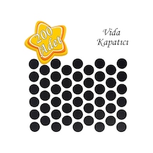 200 Adet Siyah Vida Kapatıcı Yapışkanlı Vida Tapası Tıpası Kapağı Vida Gizleyici