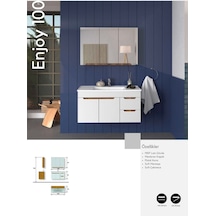 Evros Enjoy 100 Cm Banyo Dolabı Beyaz