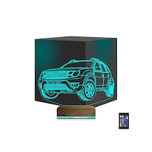 Luvivia Araba Jeep Duster Kişiye Özel 3d Lamba - Masa Gece Lambası Şeffaf