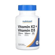 Nutricost Vitamin K2 + Vitamin D3 -100 Mcg K2 125mcg D3 Softjel