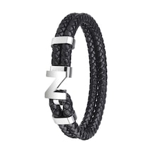 Zippo Two Layer Leather Claps Bracelet 20cm