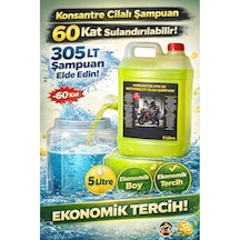 60 Kat Sulandırılabilir Konsantre Oto Ve Motosiklet Şampuanı Sarı