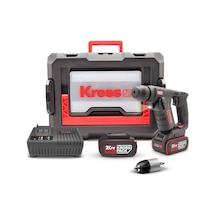 Kress KUC50.2 20V/4.0Ah. Li-İon Çift Akülü Kömürsüz 1.7j Profesyonel Sds-Plus Pnömatik Şarjlı Matkap + 10 MM Mandren