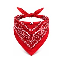 Linabloom Kırmızı Kovboy Fuları Çocuk Bandana Western Desenli Boyun Fuları