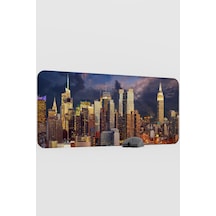 New York Amerika V5 90x40 Xxl Gaming Kauçuk Kaymaz Taban Mouse Pad Fare Altlığı
