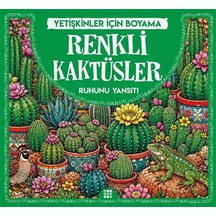 Renkli Kaktüsler / Yetişkinler İçin Boyama
