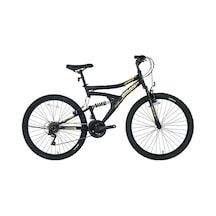 BİSAN MTS 4300 ERKEK DAĞ BİSİKLETİ 40CM V 26 JANT 21 VİTES MAT SİYAH SARI - 26