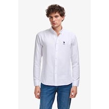 U.s. Polo Assn. Gox026y Beyaz Erkek Gömlek Pu-8946