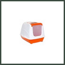 Moderna Flip Cat Kapalı Kedi Tuvaleti 50 Cm Turuncu Nhr