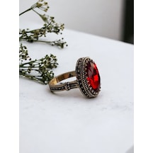 Kristal Taşlı Oval Yüzük Fayra-a7933yzk Kırmızı Kristal Taşlı Oval Yüzük Fayra-a7933yzk Kırmızı