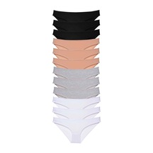 12 Adet Süper Eko Set Likralı Kadın Slip Külot Siyah Ten Gri Beyaz Çok Renkli