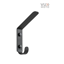 Vux Moto Duvar Tipi Metal Kask Ve Mont Askılığı - Motosiklet Ekipman Tutucu Mat Siyah