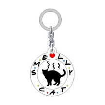 Friends Dizisi Smally Cat Logo Anahtarlık Anahtar Süsü Çok Renkli