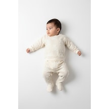 Tiffany Baby & Kids Big Bear Tasarımlı Patikli 2li Takım Ekru