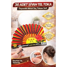 36 Adet Siyah Tel Toka Saç Tokası Dayanıklı Metal Saç Teli Toka Seti Çok Renkli