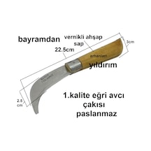 Avcı Çakısı Balıkçı Çakısı Eğri Ahşap Sap Bıçak
