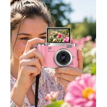 Sosyal Medya İçerik Kamera 48 Mp Hd Video Flip Ekranlı Dijital Kamera Diğer