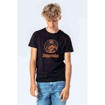 Tshirthane Juggernaut Baskılı Unisex Çocuk Siyah Tshirt