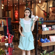 Sones Prenses Önlük Mutfak Kadın İş Kıyafetleri Kahve Dükkanı Önlüğü