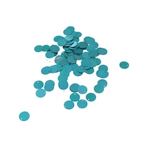 Metalize Mavi 12 Mm Yandan Delikli Plastik Pul Payet 25 Gr Tülbent, Oya, Havlu Malzemesi