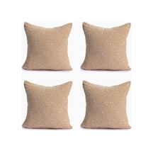 Lüks 100% Pamuk Dekoratif Desenli Kırlent Kılıfı 4 Adet Set 45x45 Cm, Kaliteli Pamuklu Kumaş Kırlent Ve Minder K Diğer