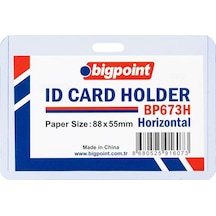 Bigpoint Kart Kabı Yatay Şeffaf 88 x 55 MM 10'lu Poşet