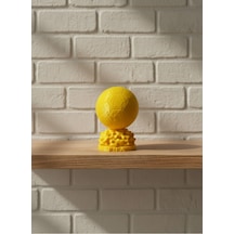 Mini Fıfa Futbol Topu Biblo Sarı Renk 10cm Spor Temalı Dekor