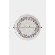 6'lı Valencia Servis Tabak 27cm Dijital Valeria-a Rinart Krem