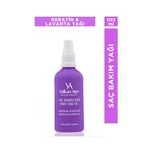Volkan Ates Natural & Beauty Lavanta Yağlı & Keratinli Saç Bakım Yağı Cam Şişe 100 Ml