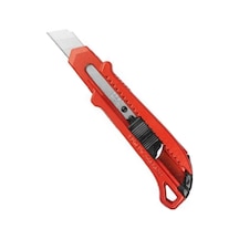 Maket Bıçağı Metal Gövdeli Kırmızı Maket Bıçağı 18mm Geniş Bıçak