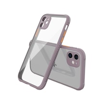 Newface - 311 - İphone 12 Mini Kılıf Miami Şeffaf Silikon - - Kmrsfres - Açık Mor