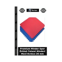 Premium Minder Spor Örtüsü Tatami Minderi Mavi-kırmızı 26 Mm Mavi - Kırmızı