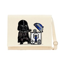 Darth Vader R2d2 Trashcan Krem Kanvas Postacı Çantası