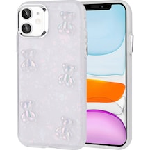 More Tr Apple Uyumlu iPhone 11 Uyumlu Kabartma Figürlü Parlak Mtr Eralli Silikon Kılıf-ayı
