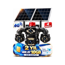 Hieasy 4k 80-gz 8mp 4g Solar Ptz 4 Kamera 2 Yıl Aylık 10gb Sım Kartlı Güvenlik Sistemi
