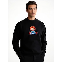 Chucky Unisex Sweatshirt Siyah