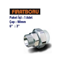 Fırat Dış Dişli Rakor Altı Köşe 90mm, 3'', 1 Adet, 7b63090762
