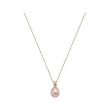 10,5 Mm Multicolor Damla Doğal İnci Kolye Rose