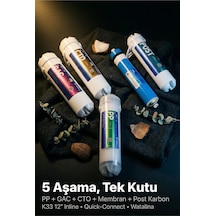 Tüm Kapalı Kasa Su Arıtma Cihazlarıyla Uyumlu 5 Li Premium Filtre Seti