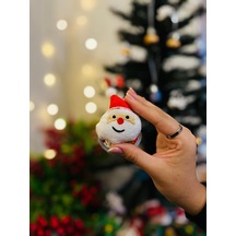 Yılbaşı Temalı Peluş Lastik Toka Seti Noel Baba, Geyik, Çam Ağacı Figürlü 5'li -213 Beyaz