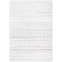 Ametist 4062 Krem Mikro Polyester İskandinav Tarzı Bukle Halı Krem