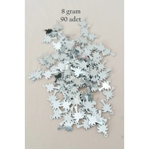 Tedar Oya Abiye Bileklik Kolye Pleksi Metalik Plastik Pul Gümüş Renk 8 Gram 90 Adet - Bnc506 Najmaddin (No:1) 8.5Cm X 10.5 Cm