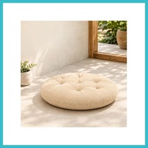 Bezos Yuvarlak Sandalye Ve Tabure Minderi 40 40 4 Cm Krem İç Mekân Dfnbez