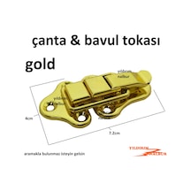 Çanta Tokası Altın Gold Sarı Renk Büyük Bavul Kilidi Dolap Kilidi