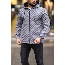 Tarzyeri Unisex Kapüşonlu İçi Astarlı Yağmurluk - Füme 001