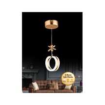 Aurea Model Gold 3 Renk Modu Ledli Kristal Taşlı Modern Salon Mutfak Oturma Çocuk Odası Led Avize