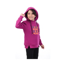 Toontoy Kız Çocuk Baskılı Sweatshirt Mürdüm