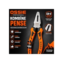 Senbang Ossıe Professional Kombine Pense 175mm Cr-v Çelik Çok Amaçlı Profesyonel El Aleti