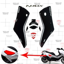 Yamaha Nmax White Black Özel Tank Pad Seti+Artçı Ped
